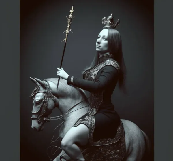Queen on horseback