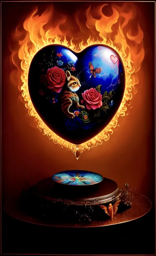 flaming heart ❤🔥
